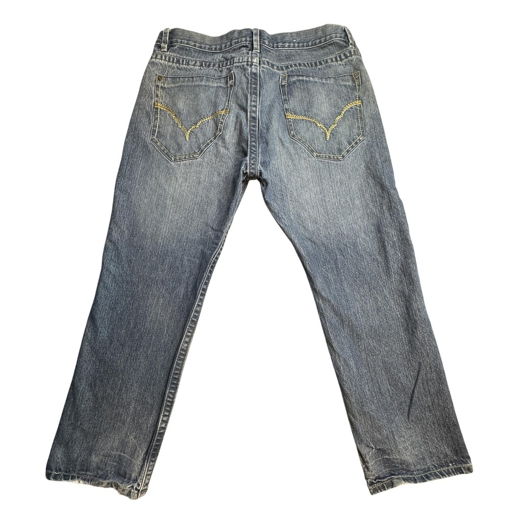 No Boundaries Straight Jeans Mens 38x30 (36x28) Medium Wash Blue Denim Mid Rise